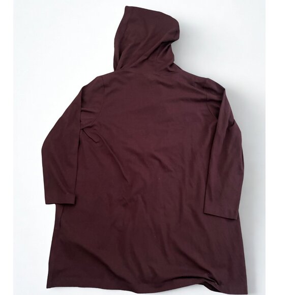 EILEEN FISHER | Casis Hooded Open Jacket Organic Cotton | M | NWT $198 - Picture 3 of 6